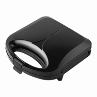 Mini-appareil à sandwich électrique en aluminium 750W avec plaques antiadhésives pour usage domestique