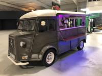 Camionnette alimentaire mobile électrique Citroën Rétro Vintage, remorque commerciale avec grill à sandwichs électrique, pour boutique de disques vinyles et confiserie