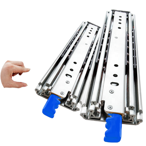 53mm 250lbs Full Extension Heavy Duty Industrial Slide <strong>Rail</strong> Lock-In Lock-Out Ball Bearing <strong>Drawer</strong> Slide for Kitchen Outdoor Gym - Product Image 4