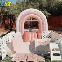Equipo de juego suave para niños Juego suave Juego de juegos blanco y rosa Juego de niños para equipo de alquiler de fiestas