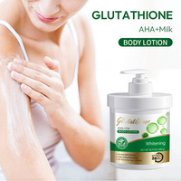 Crème éclaircissante puissante, produits de soin de la peau blanchissants, lait AHA, glutathion, niacinamide, lotion corporelle