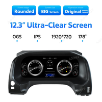 Cluster numérique de voiture de 12.3 pouces pour Toyota Prado 2010-2020 Instrument de système Linux écran LCD compteur de vitesse tableau de bord panneau d'affichage