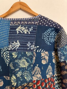 เสื้อแจ็คเก็ตบุผ้าคอตตอนสไตล์โบโฮวินเทจสำหรับผู้หญิงเสื้อโค้ทปะต่อผ้าคอตตอนโบโฮทำด้วยมือสำหรับฤดูหนาวของขวัญแจ็คเก็ตงานแฮนด์เมด - Product Image 6