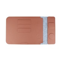 Nouveauté : Station de charge sans fil 2 en 1, sac pour ordinateur portable en cuir PU portable, chargeur de téléphone sans fil pour l'extérieur