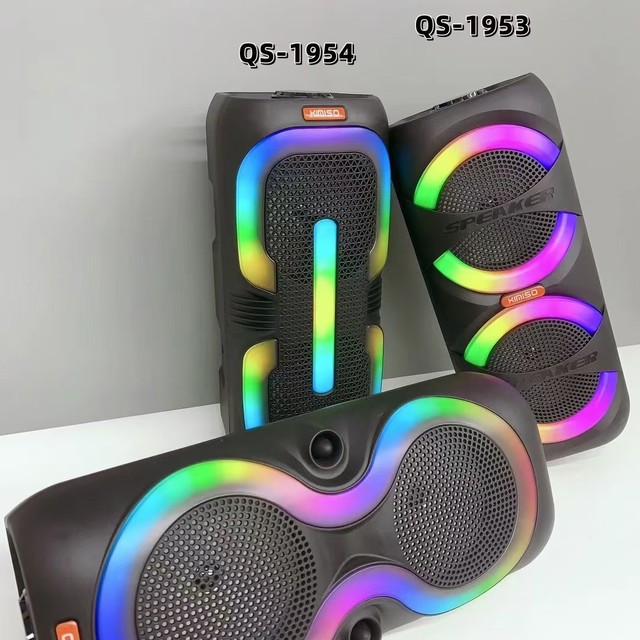 New Dual 6.5inch for 5.3 Speaker with RGB Lights Outdoor Subwoofer Portable High-Power Square Dancing Speaker