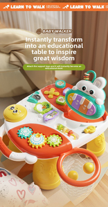 Andador Plegable 4 en 1 para Bebés con Música, Diseño Antivuelco, Altura Ajustable - Capacidad de Carga de 10 kg para Bebés de 0 a 12 Meses, Juguete de Aprendizaje - Product Image 5