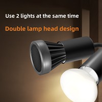 Lampe chauffante réglable pour reptiles, douille en céramique E27 avec ampoule UVA UVB détachable pour tortue et lézard