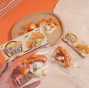 Juguetes Blandos de Pizza, Simulación de Comida, Juguetes para Apretar, Regalo de Cumpleaños Novedoso para Niños y Niñas de 5 a 7 Años, Alivio del Estrés - Product Image 4