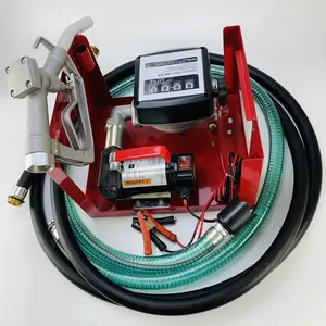 자동 또는 수동 핸들 노즐이있는 전기 이송 펌프 오일 디젤 펌프