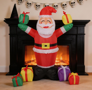 ซานตาคลอสเป่าลมขนาด 1.5 เมตร ถือถุงของขวัญ ของตกแต่งคริสต์มาสกลางแจ้งใหม่สำหรับงานปาร์ตี้วันหยุด ของประดับตกแต่งสวน - Product Image 2