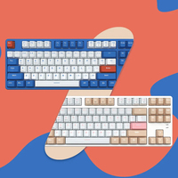 Clavier mécanique de bureau de jeu bi-mode Ajazz AK871 sans fil OEM remplaçable à chaud hauteur PBT Keycaps