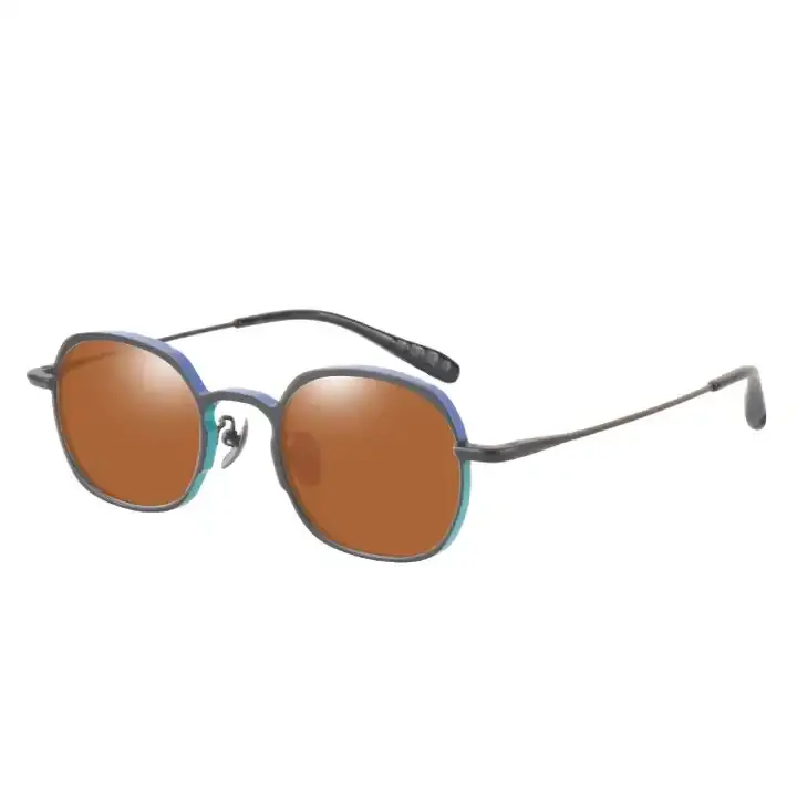 Mode haute qualité UV400 + B titane lunettes de soleil 2021 nuances Vintage lunettes de soleil rivière unisexe verre de soleil japon