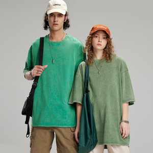 T-shirt tricoté surdimensionné à manches courtes pour homme, style streetwear, 100 % coton, impression DTG personnalisée, collection été OEM - Product Image 1