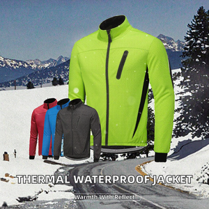Chaqueta de Ciclismo de Invierno Impermeable, Térmica y Reflectante, con Logotipo Personalizado, Talla Grande, para Hombre - Product Image 2