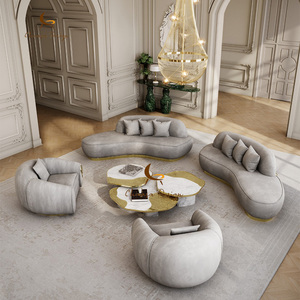 Custom Color Size Italian Minimalist Curved Corner Modular Modern Sectional Couch Compress Living Room <b>Sofas</b> for Home Luxury - Product Image 1