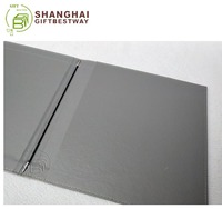 Carpeta de Menú de Hotel de Tela Gris Resistente, Diseño de Menú Buckram, Cubierta de Menú de Tela