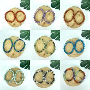 Prix de gros 8mm Chakra Rock Spiritual Crystal Healing Stones Natural Citrine clear Amethyst Rose Quartz Crystal Bracelet - Product Image 2