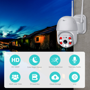 Cámara PTZ WiFi para exteriores con visión nocturna a color de 2MP y 360° de giro e inclinación, aplicación SuLink para seguridad en el hogar y el jardín, ¡en oferta! - Product Image 5