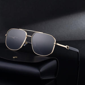 Lunettes de soleil carrées pour hommes Cyclops, monture métallique, protection UV400, pare-soleil de classe 2, monture noire, verres PC, style transfrontalier - Product Image 3