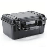 UWORTHY U-P3718 Valise en plastique rigide PP de 16 pouces, étanche IP67, pour le stockage d'outils, support OEM, noir