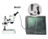 Caméra de microscope vidéo analogique NTSC 640x480 60fps avec sortie TV et adaptateur C-Mount pour inspection industrielle de circuits imprimés et de laboratoire
