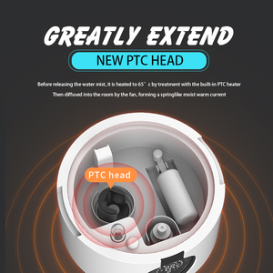 Máy tạo độ ẩm siêu âm không khí PTC 5L dung tích lớn, phun sương ấm, có đèn LED, điều khiển từ xa, tốc độ bay hơi 500ml/h - Product Image 2