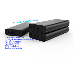 สถานีพลังงาน AC แบบพกพาขนาดเล็ก25000มิลลิแอมป์ต่อชั่<span class=keywords><strong>ว</strong></span>โมง85<span class=keywords><strong>ว</strong></span>ัตต์สำหรับแล็ปท็อปพลังงานอิน<span class=keywords><strong>เวอร์</strong></span>เตอร์อลูมิเนียมอัลลอยด์สำหรับใช้งานกลางแจ้ง - Product Image 1