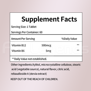 Tabletas Masticables de Vitamina B12 OEM ODM, Aumento de Energía, Estimulación del Metabolismo, Tabletas Multivitamínicas Veganas - Product Image 4