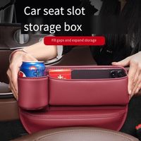 Boîte de rangement pour l'espace entre les sièges de voiture avec porte-gobelet, organisateur de fente de siège pour accessoires intérieurs de voiture, sac porte-gobelet de voiture, vente en gros OEM