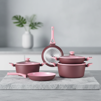 Ensemble de casseroles et poêles antiadhésives, ensemble de 6 pièces pour cuisinière à induction, ensemble de cuisine non toxique avec poêles à frire
