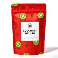 Pochette refermable SUCA MOST DELURG, résistante aux chocs, imprimé fruits, qualité alimentaire, sans BPA, emballage certifié ISO9001, nouilles
