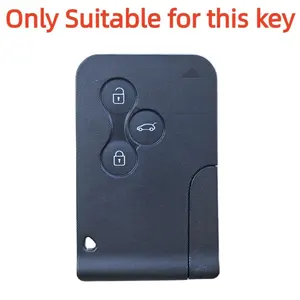 Porte-clés pour Renault <span class=keywords><strong>Scenic</strong></span> Clio Logan Megane <span class=keywords><strong>2</strong></span> 3 Koleos, étui pour clé de voiture à 3 boutons - Product Image 2