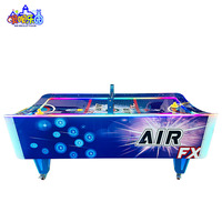 Machine de jeu d'arcade interactive à air hockey incurvée pour 2 joueurs, machine de jeu d'arcade colorée à air hockey