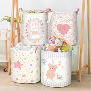 Collapsible Laundry <b>Basket</b> Polyester Fabric Portable Rectangle Clothing Organizer For Living Room Bedroom <b>Bathroom</b> - Product Image 2