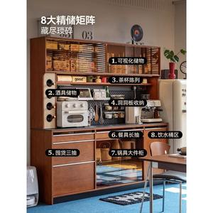 Aparador de Madera Maciza de Estilo Italiano Retro, Mueble de Almacenamiento para Sala de Estar, Mueble para Cafetería, Diseño Vintage - Product Image 2