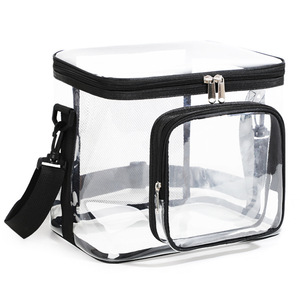 Sac de rangement pour articles de toilette en PVC coloré de haute qualité, sac à déjeuner portable pour sorties, pique-niques et fêtes - Product Image 2