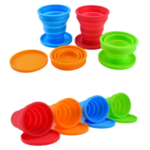 Tasse de voyage pliable en silicone pour l'extérieur, réutilisable et résistante à la chaleur, pour enfants, à boire directement, pour le camping (vente en gros) - Product Image 4