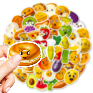 Nouvelles 56 autocollants amusants personnalisés pour enfants, fruits, légumes, aliments, pour agenda et téléphone - Product Image 3