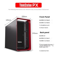Station de travail tour Lenovo ThinkStation PX à prix avantageux, hôte d'IA Deepseek, 2 * Platinum 8462Y+ /256G/2T SSD+8T HDD/3*RTX4090D-24G