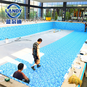 ฟิล์มตกแต่งพีวีซี Landy สำหรับพื้นสระว่ายน้ำ รูปทรงสี่เหลี่ยมผืนผ้า แผ่นรองกันน้ำ สำหรับโรงแรม รีสอร์ท วิลล่า - Product Image 1