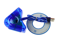 Convertisseur USB double lecteur pour PS2 vers jeux PC câble adaptateur CD pour Playstation 2 PC contrôleur de jeu USB