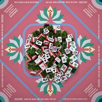 Jeu de tuiles de mahjong en acrylique à motif animalier avec tapis de mahjong - Jeu de style américain durable et portable
