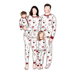 Noël personnalisé imprime bambou papa maman et moi combinaison assortie - Product Image 5
