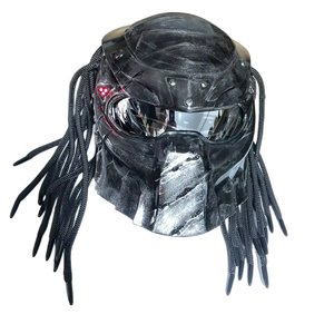 Casco de Motocicleta Estilo <span class=keywords><strong>Depredador</strong></span> para Casco Integral Retro con Certificación DOT y ECE - Product Image 4