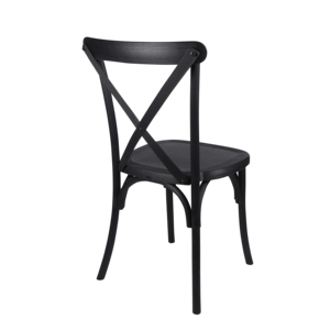 Chaise à dossier croisé en résine élégante à prix d'usine pour événements intérieurs et extérieurs Design empilable Couleur personnalisée - Product Image 5
