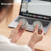 Ventilateur de cou rétractable portable avec fonction aromathérapie, design pliable mains libres, trois vitesses, batterie au lithium 1600 mAh pour usage extérieur