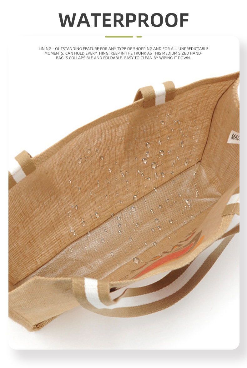 Reusable and Eco-friendly Jute bag custom logo printing jute tote bag heavy duty jute bag custom