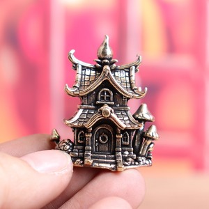 Figuras Decorativas para el Hogar, Adornos de Castillo, Adornos Arquitectónicos de Latón, Casitas Tridimensionales de Estilo Antiguo - Product Image 3