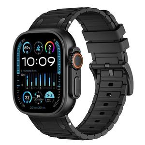 สายนาฬิกาซิลิโคนขายส่งสำหรับ Apple Watch Ultra 49 มม. SE 44 มม. Series 10/11 46 มม. หัวเข็มขัดสแตนเลสแบบสปอร์ต - Product Image 6