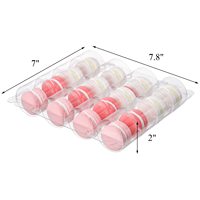 Boîtes en plastique transparentes avec insert blister pour emballage de biscuits boîte-cadeau présentoir de pâtisserie macaron chocolat personnalisé
